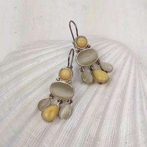 ♥️BUNDLE ONLY♥️Lauren Conrad Mellow Yellow & Gray 50's/60's Vibe Stone Earrings